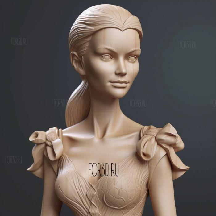barbie figure 2 stl model for CNC
